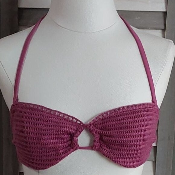 Women's Crochet Bandeau Bikini Top | Shade & Shore | 34B - Picture 1 of 10